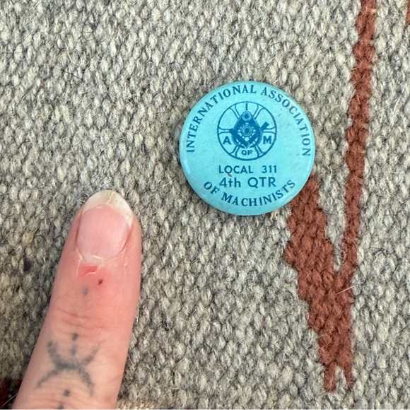 Blue International Association of Machinists Token - Picture 3 of 3